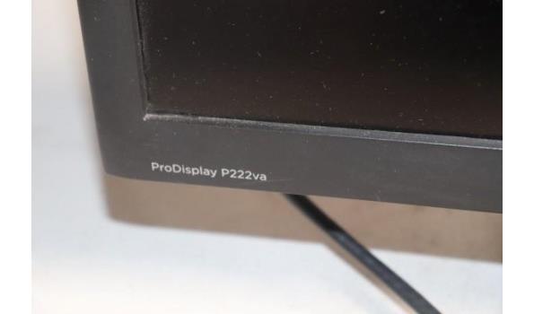 2 TFT schermen HP, type ProDisplay P222va, werking niet gekend